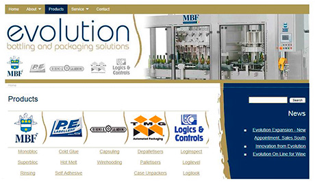 A recently-launched website for Peebles-based Evolution Bottling and Packaging Solutions includes a wide range of labelling equipment.