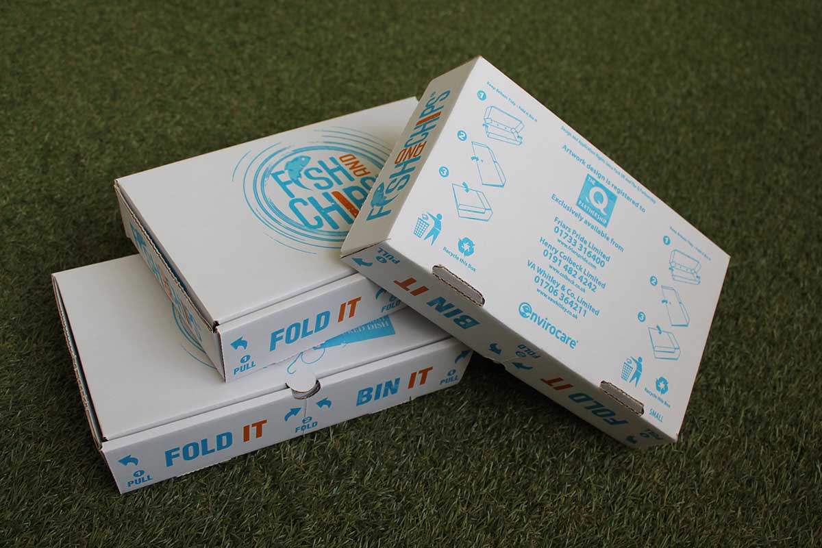 Saica Pack has created a collapsible fish and chip box