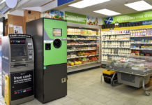 Reverse vending machine in store