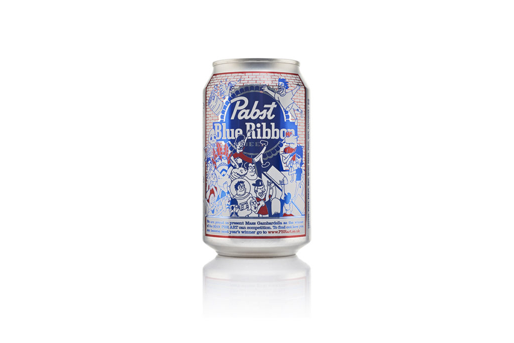 Pabst Blue Ribbon can