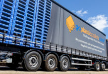 pallets on lorry