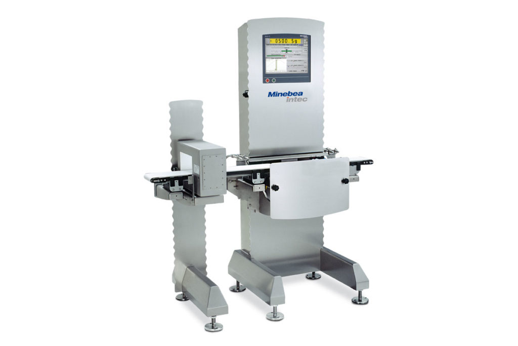 Minebea Intec checkweigher with metal detection