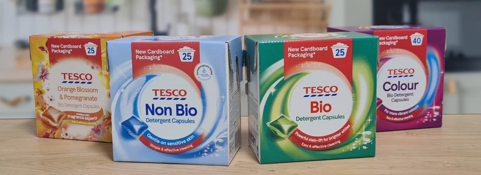 Tesco launches new recyclable packaging for laundry pods Packaging
