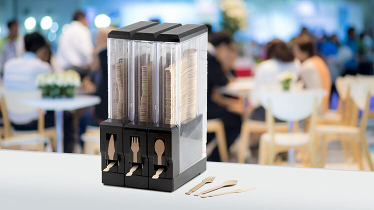 Celebration Launches Zero-touch Disposable Wooden Cutlery Dispensers 