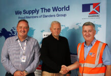 Barry Bown (M) with CEO, Ged Garabini (R) and Lee Crank, Director of Business Development (L)