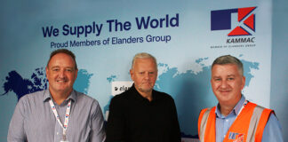 Barry Bown (M) with CEO, Ged Garabini (R) and Lee Crank, Director of Business Development (L)