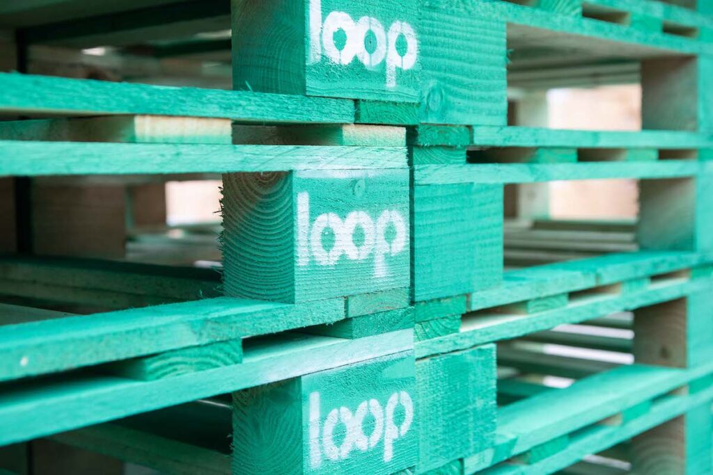 The Pallet LOOP green pallets