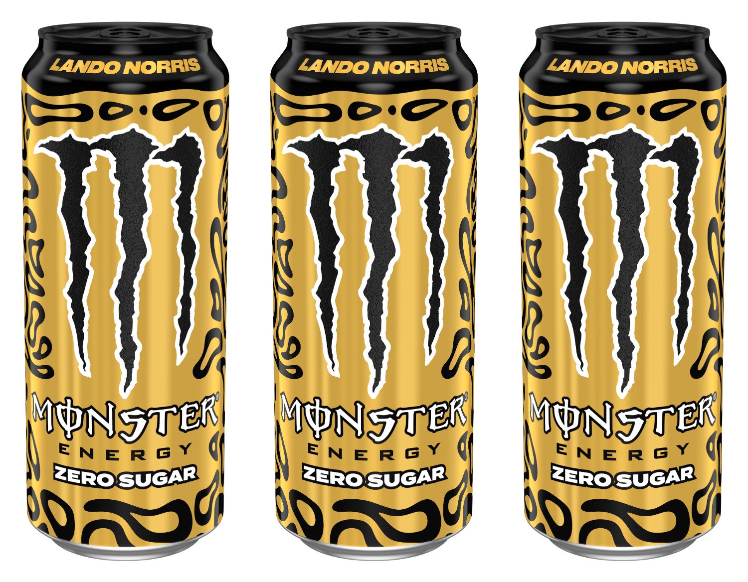 Gold Monster Energy can launched to celebrate Lando Norris win